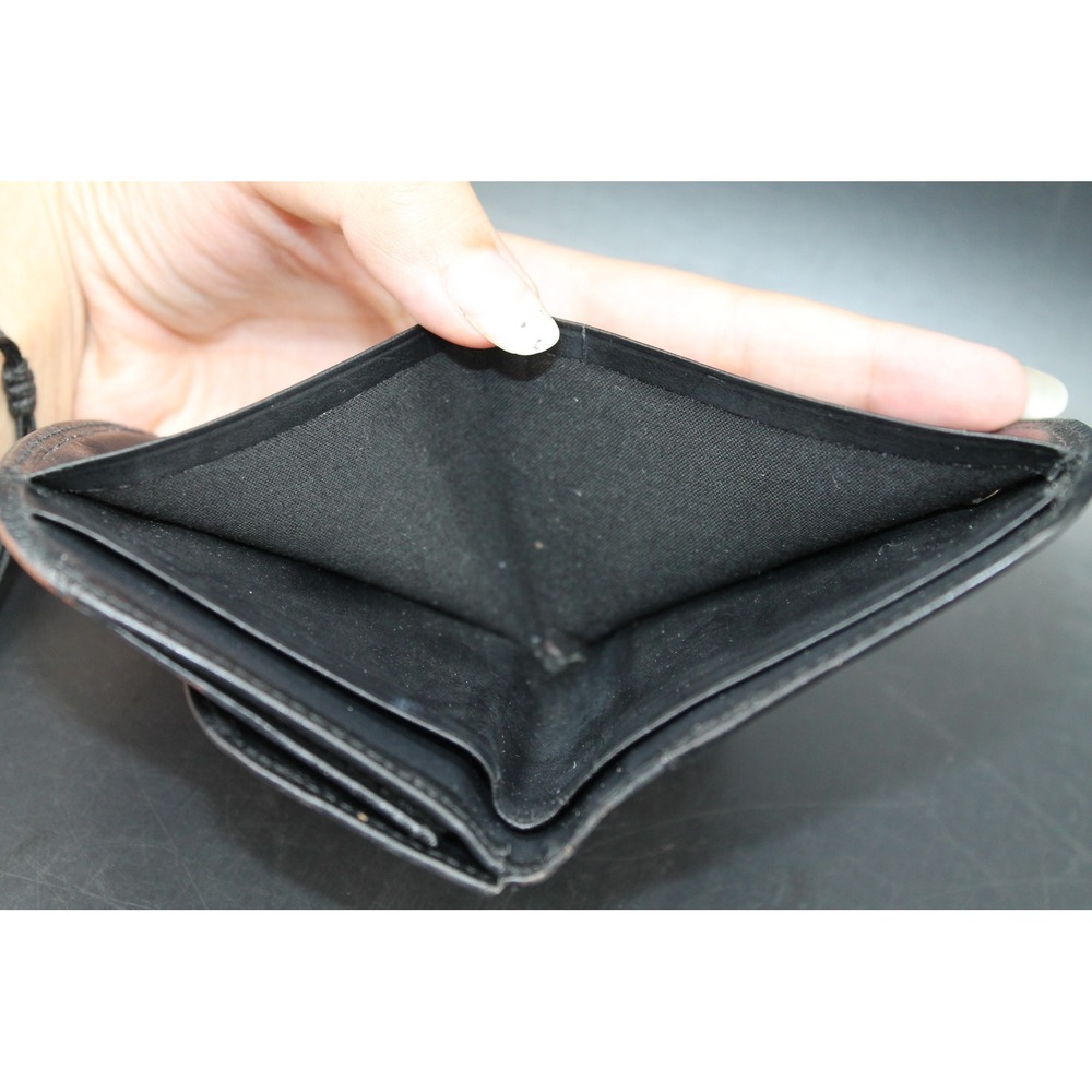 Vintage Buxton Black Leather Coin Purse Wallet Snap Card Holder Retro - Picture 7 of 13